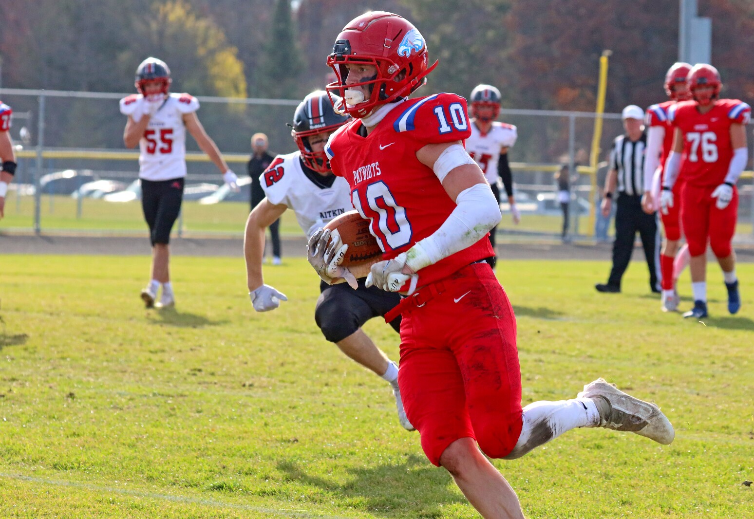 Pequot Lakes against Aitkin Football on Saturday, Oct. 29, 2022, at Pequot Lakes.