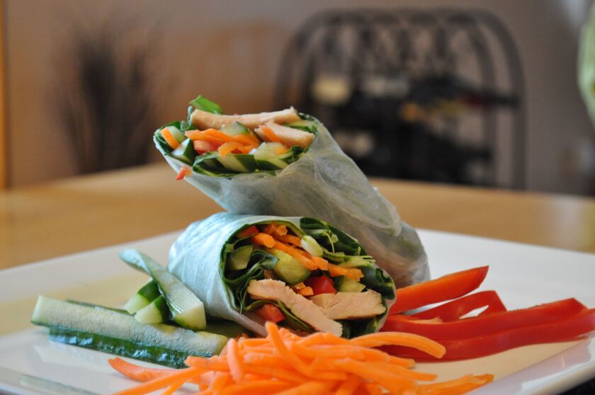 Pork summer rolls