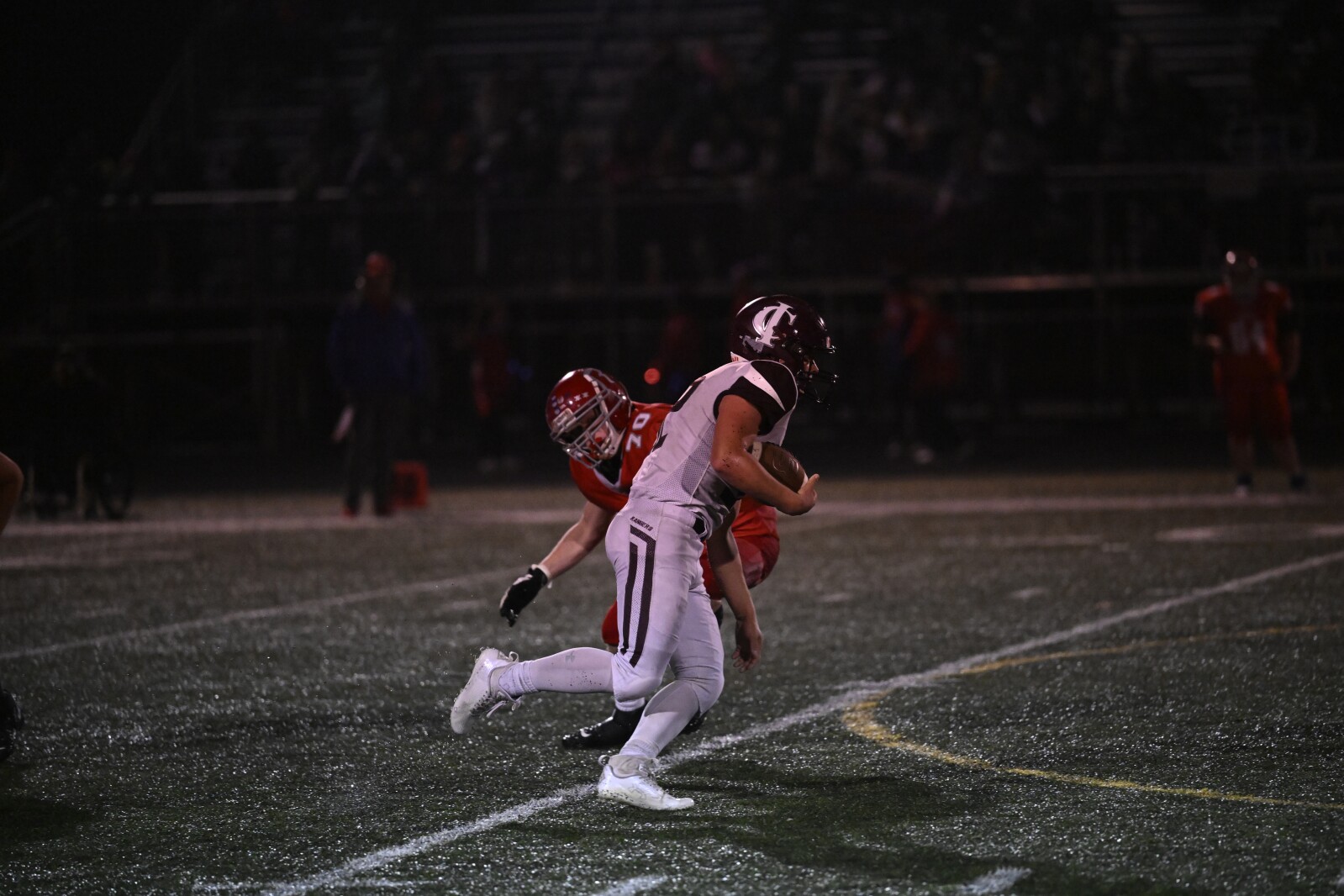 Crosby-Ironton Football vs. Moose lake Willow River and fans at the Section 7A game.