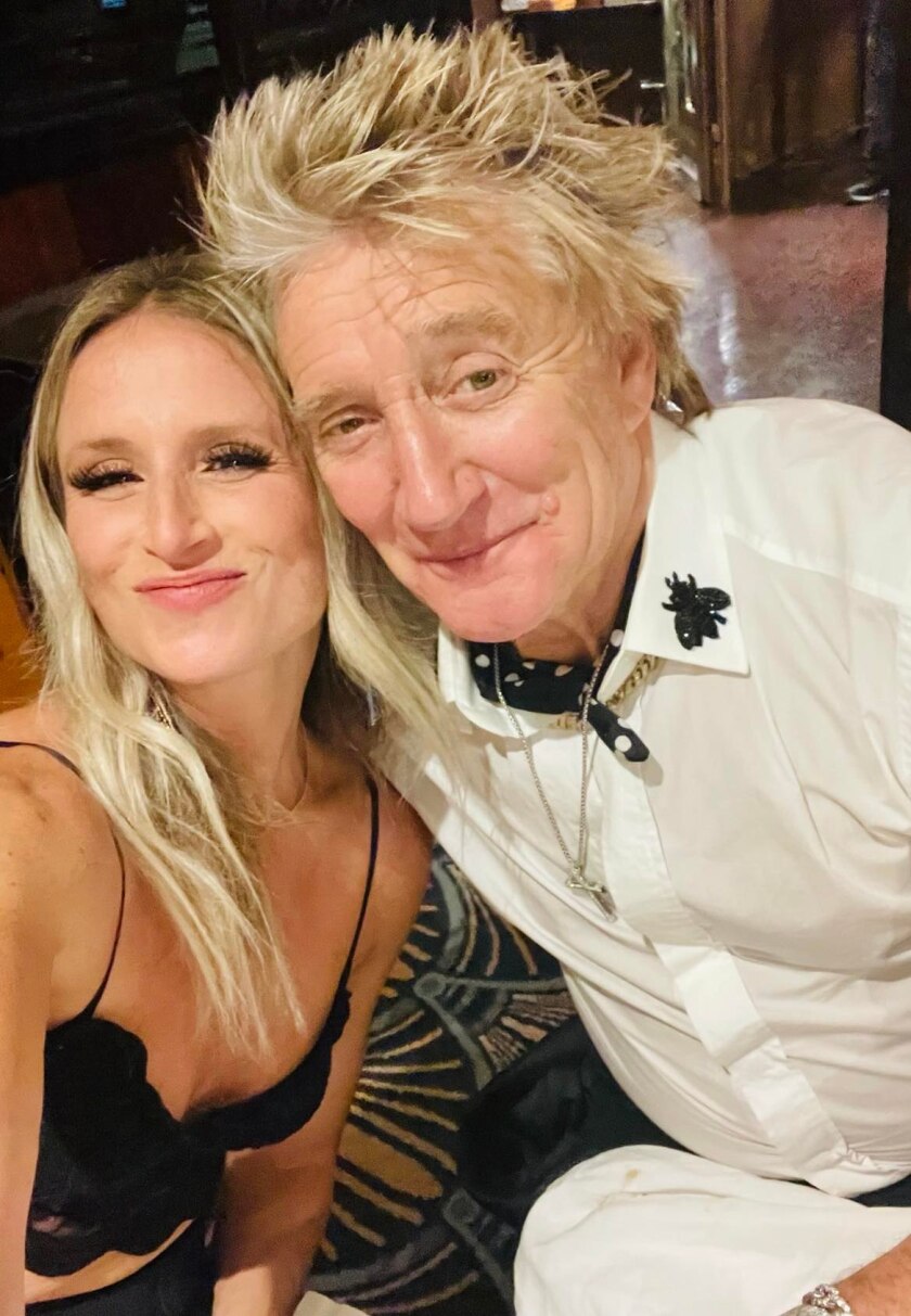 Becca Kotte with Rod Stewart