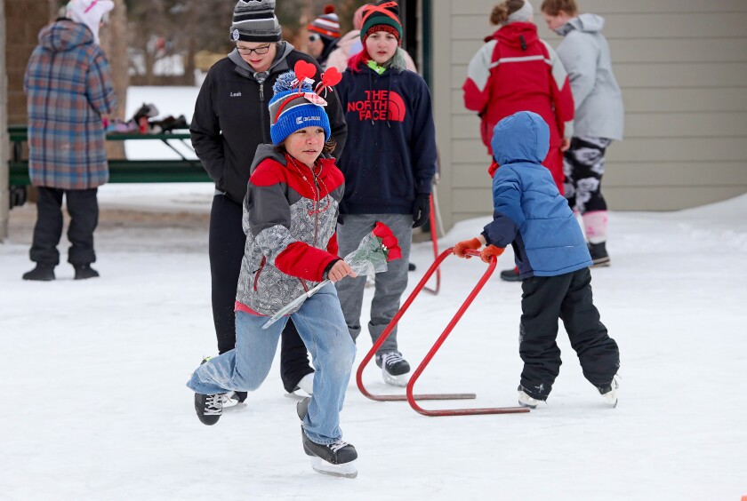 Valentine's Day skating party at Gregory Park