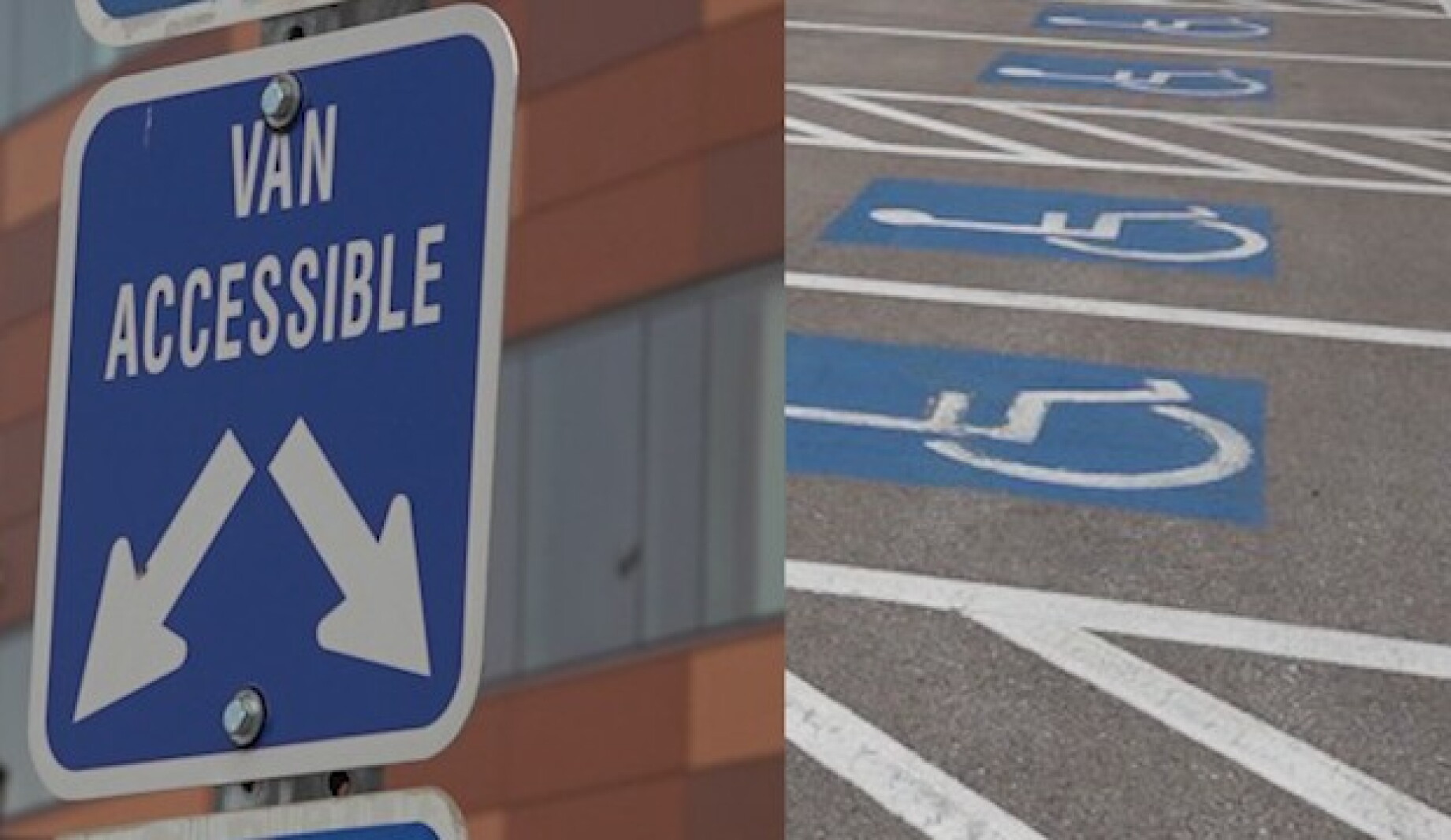 City officials reminding the public to not park in striped areas next to accessible parking spaces