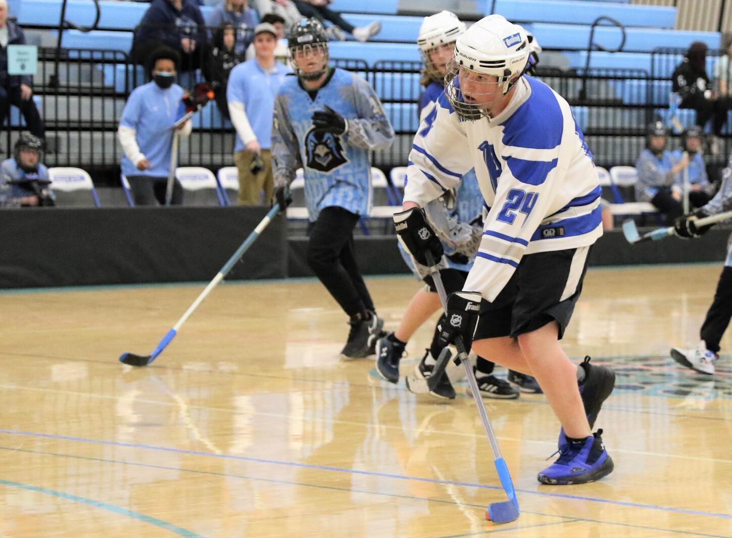 Brainerd vs Dakota United Saturday, March 19, 2022, during the adapted floor hockey state championship game at Bloomington Jefferson High School.