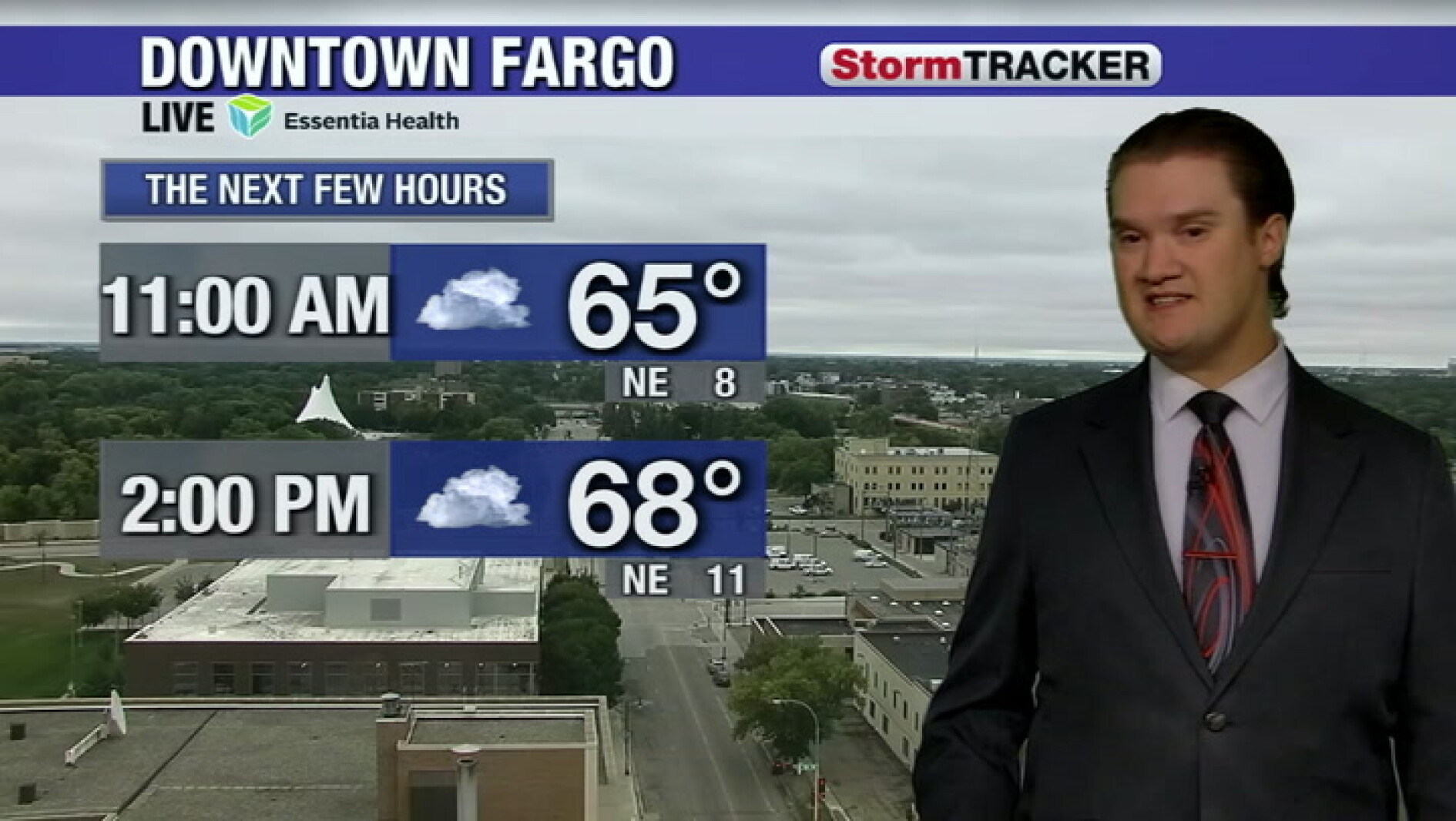 Clouds continue to blanket the region as we head into the afternoon ...