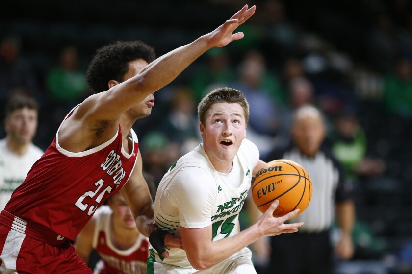South Dakota hangs on for 75-68 men's basketball win over UND ...