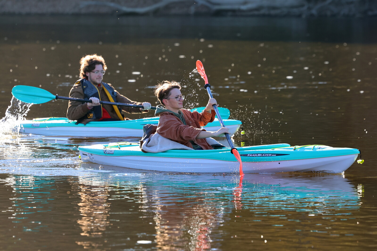 Kayaking on the river