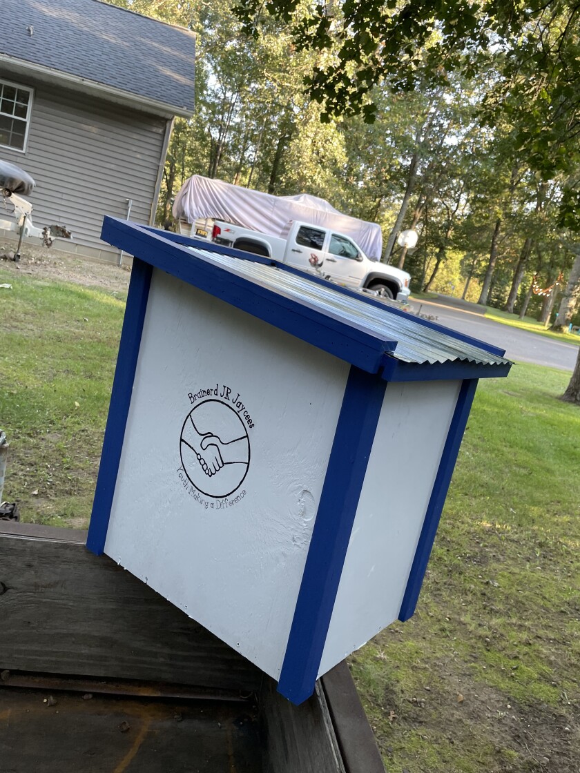 Brainerd Junior Jaycees Little Free Library box finished