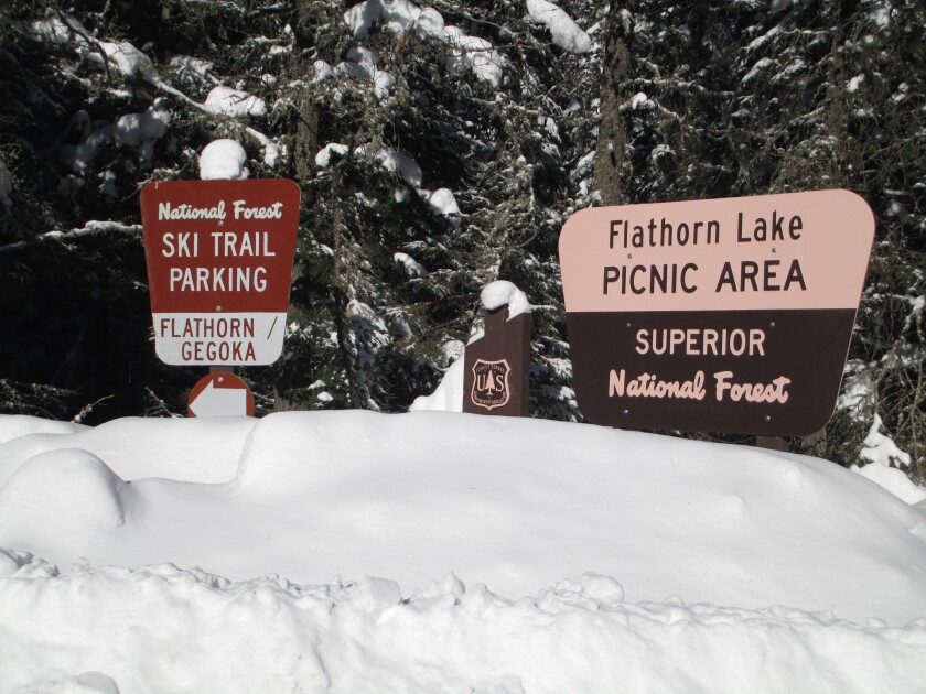 Flathorn-Gegoka Trail sign
