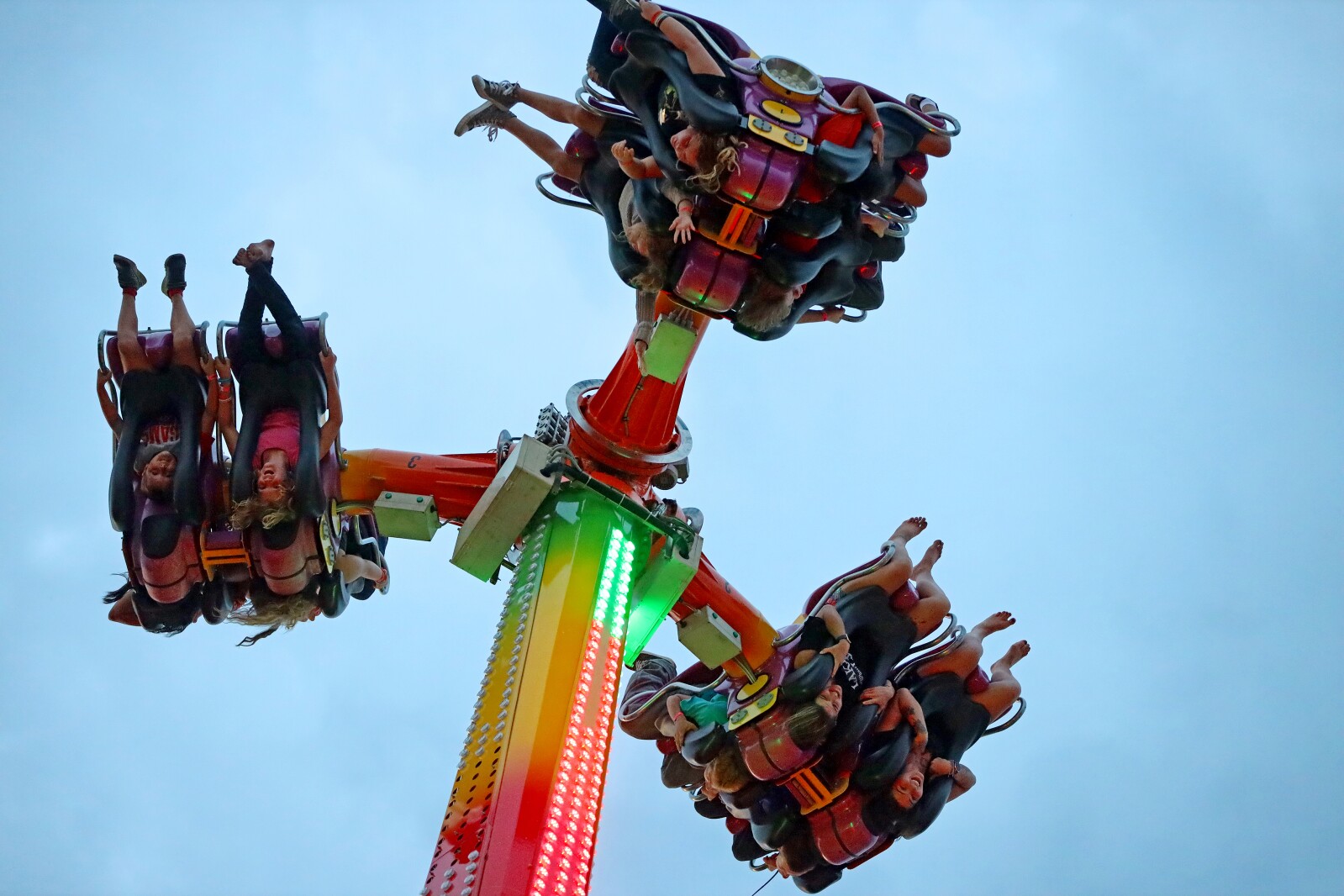 People enjoy the midway at the Crow Wing County Fair.