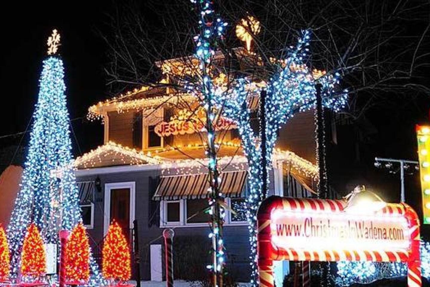 Christmas in Wadena, annual outdoor light show at the home of Wadena resident GP Anderson.