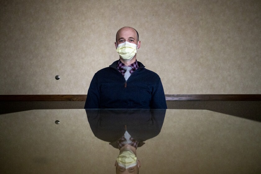 Dr. Jayme Van Beek of the Carris Health Willmar Main Clinic poses for a portrait on Wednesday, April 20, 2022.