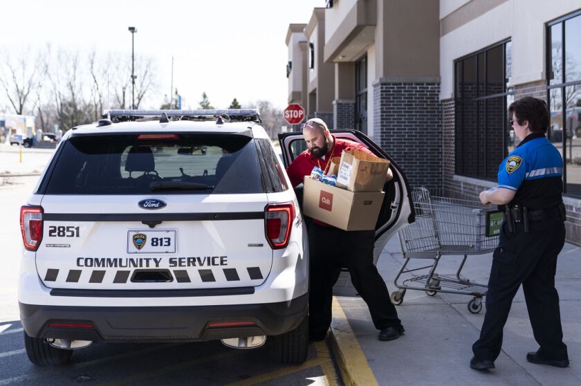 Community Service Officers deliver groceries