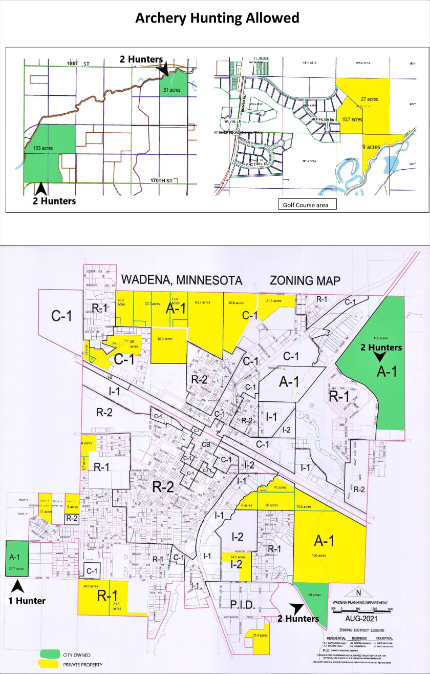 Wadena Map UPDATED WITH MAP: Wadena may allow archery hunting within city limits ...