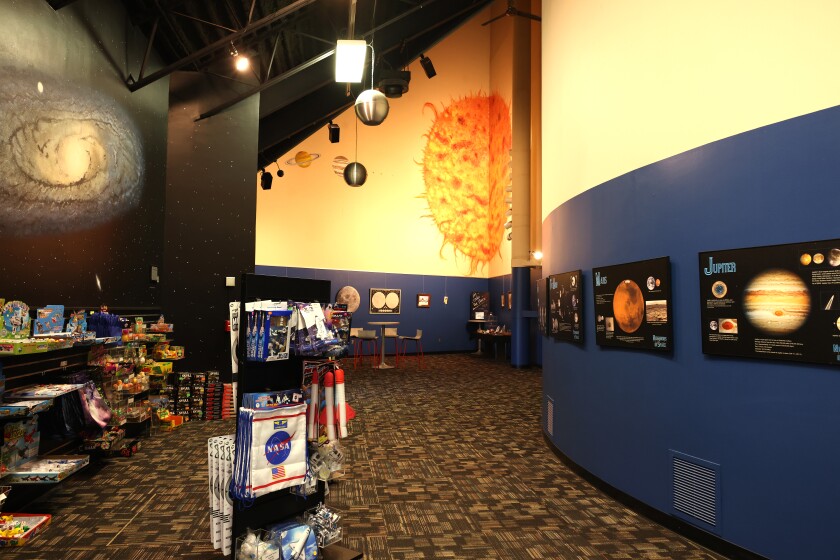 Space theatre lobby and gift shop