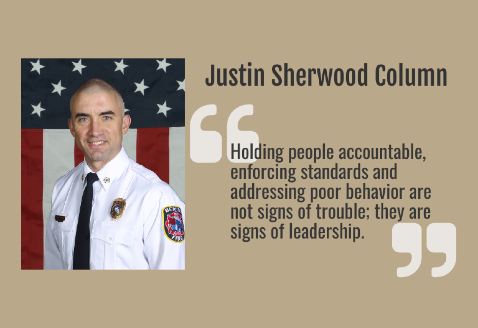 Justin Sherwood Column: Meeting the evolving needs of the community we serve