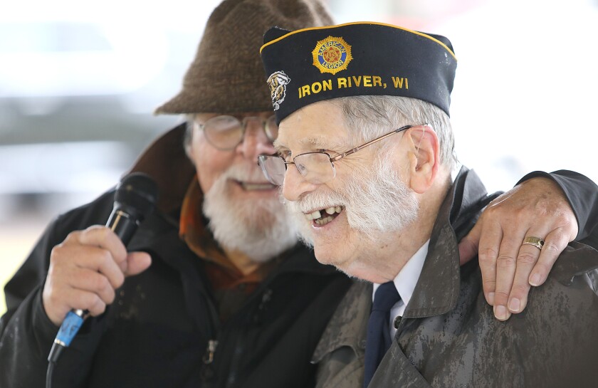 Veterans Day ceremony caps off completion of Brule memorial - Superior  Telegram