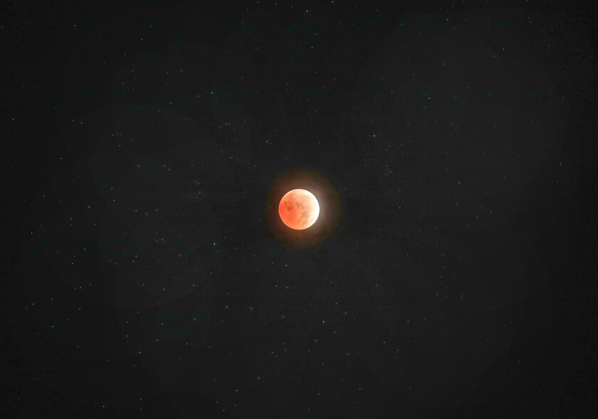 Moon and stars