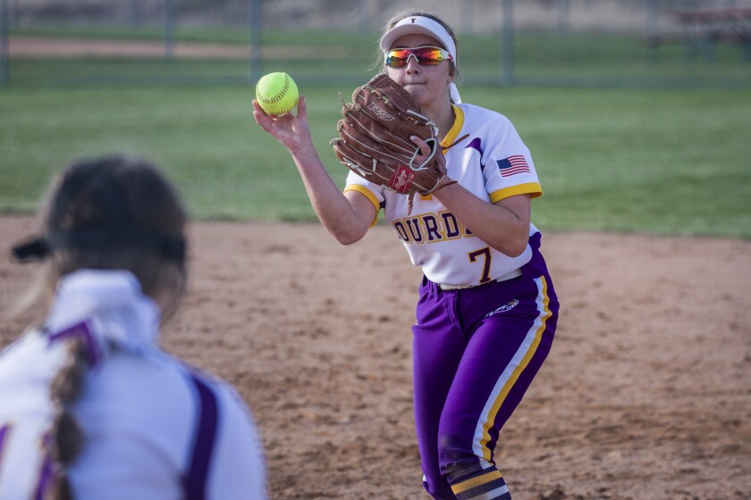 Lourdes, Stewartville softball
