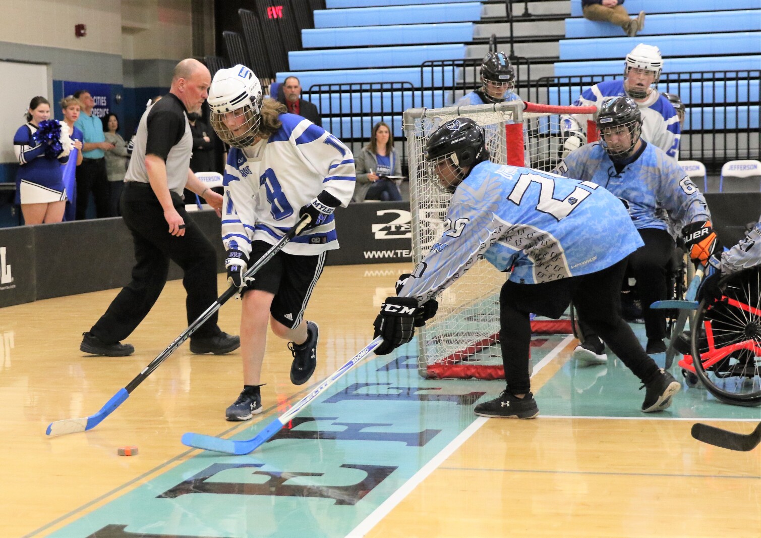 Brainerd vs Dakota United Saturday, March 19, 2022, during the adapted floor hockey state championship game at Bloomington Jefferson High School.