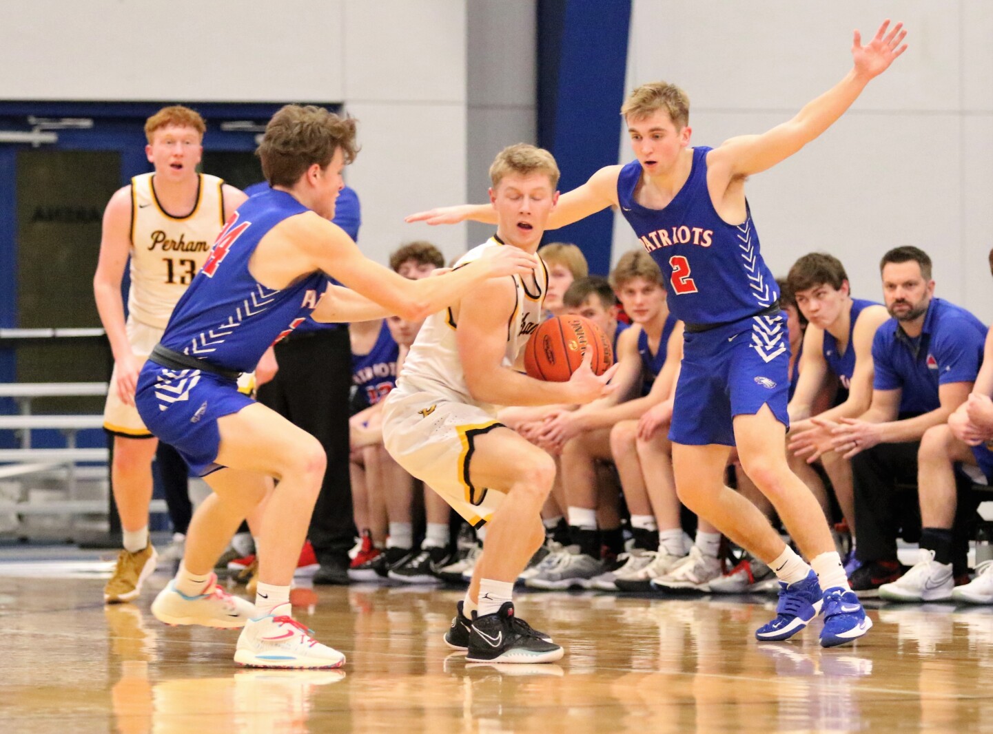 Pequot Lakes vs Minnehaha Redhawks in the Class 2A State Tournament Wednesday, March 23, 2022, at Concordia University in St. Paul.