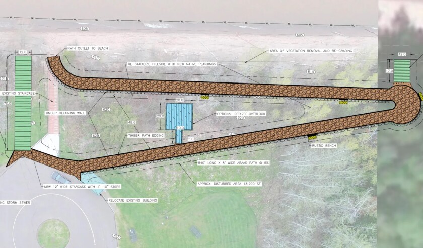 Proposed new access ramp for Meyers Beach, Apostle islands
