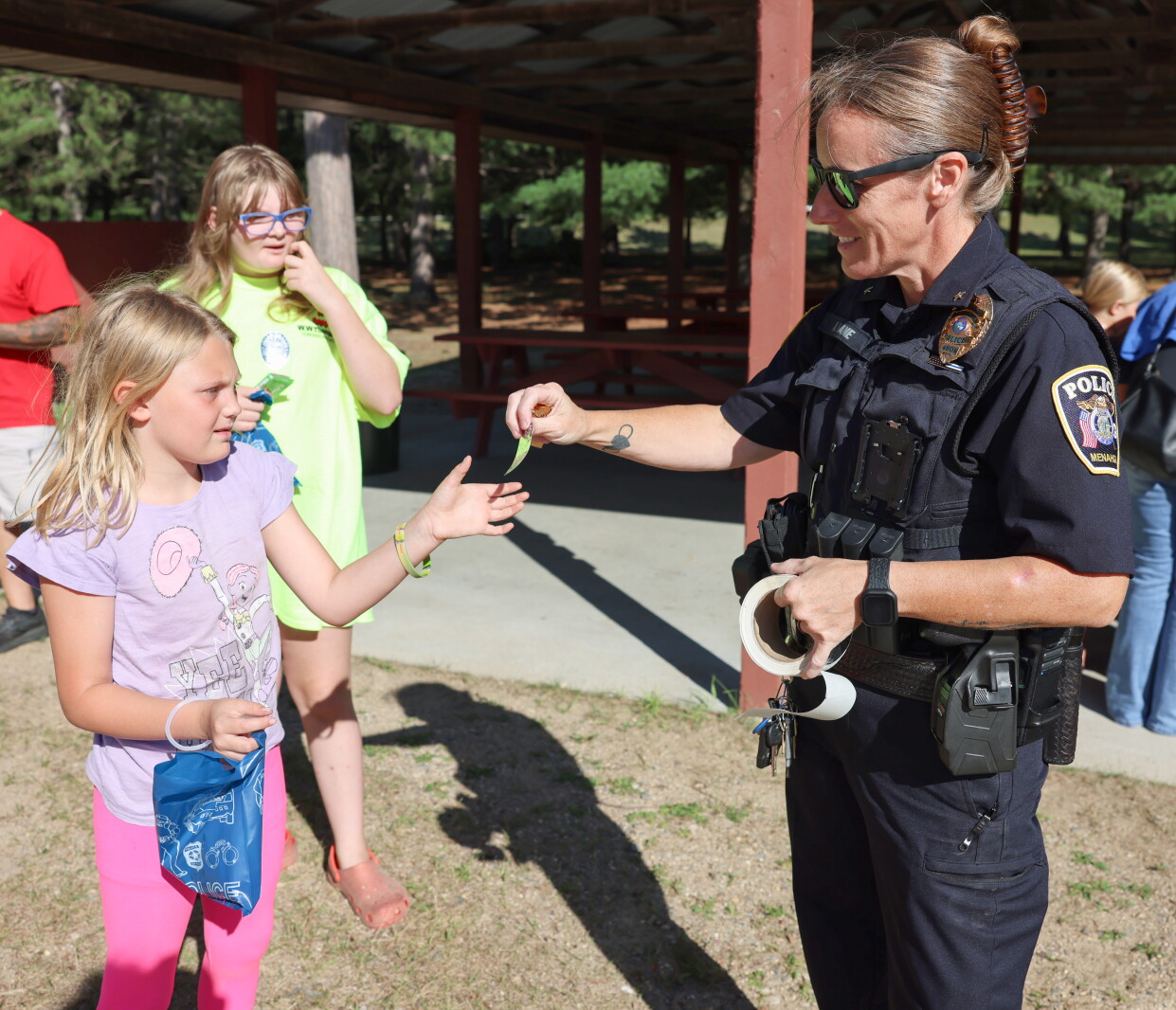 Menahga’s emergency personnel greet community members