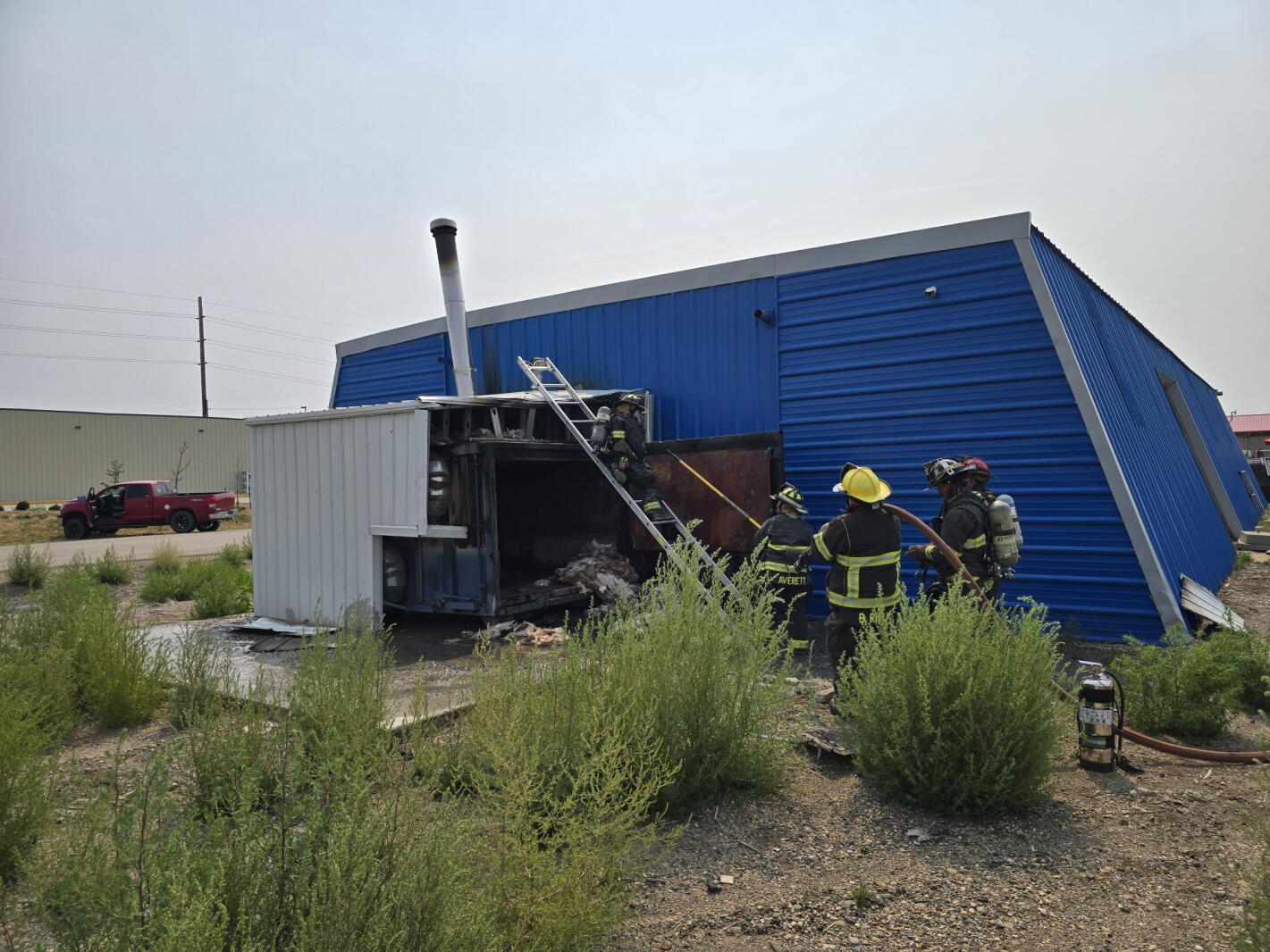 Fire crews respond after incinerator malfunctiions