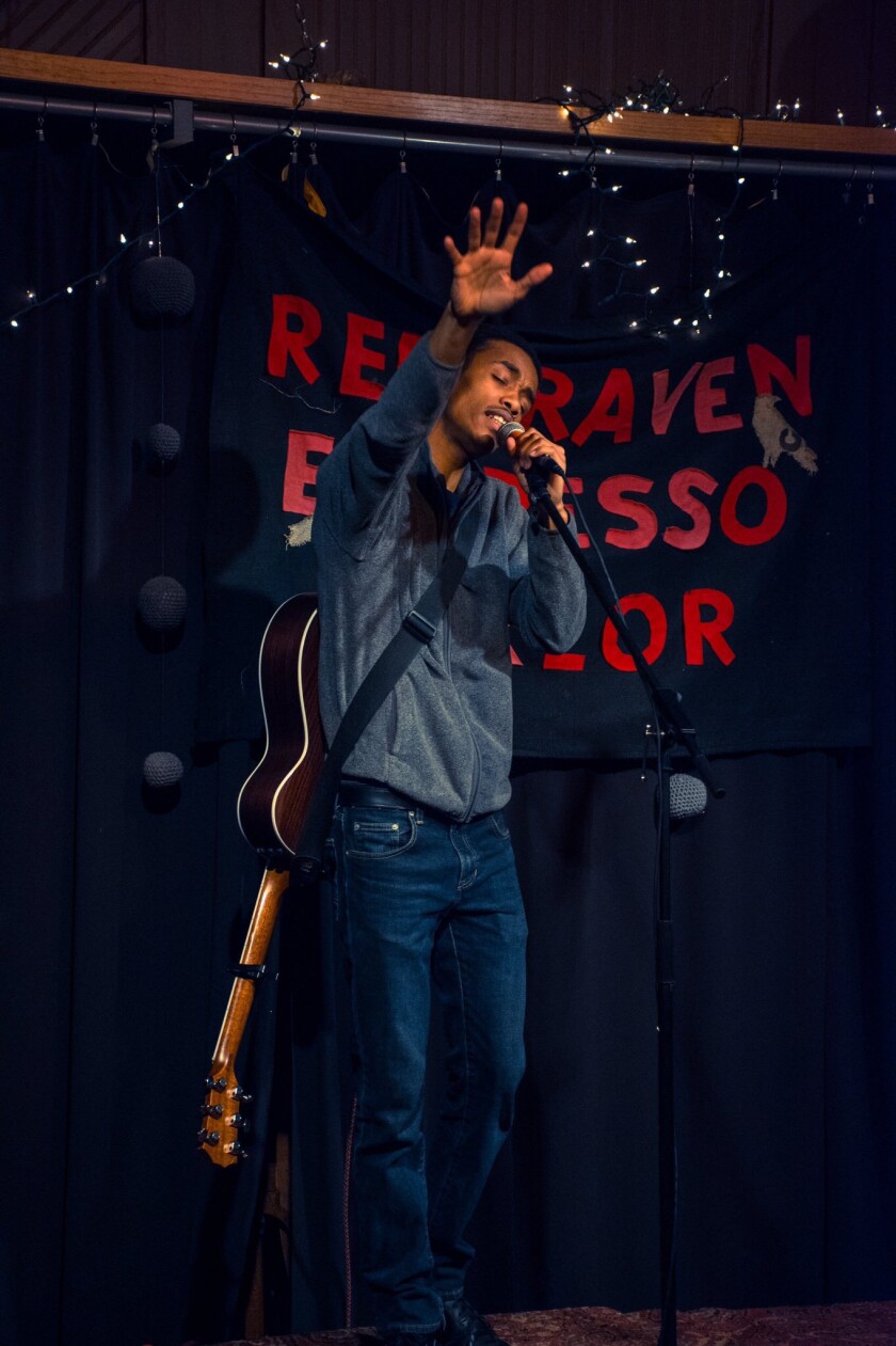 Singer-songwriter Kwaician Traylor brings his guitar to the Fargo Theatre Saturday night. Special to The Forum
