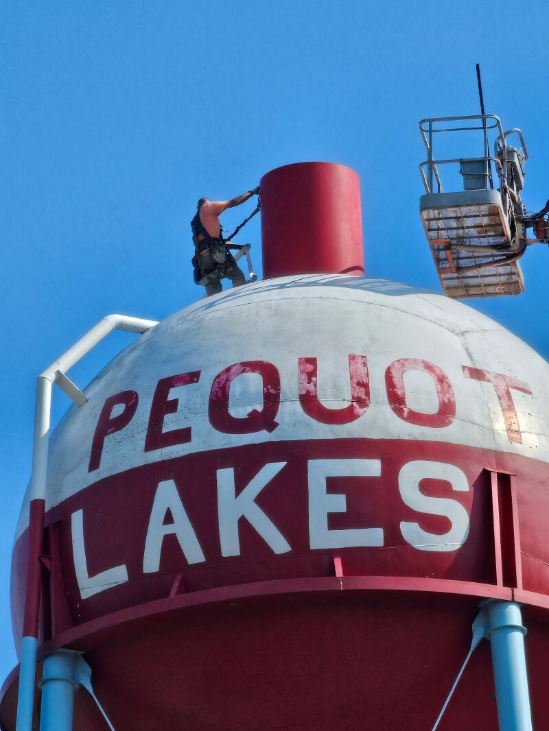 Pequot Lakes bobber tower paint project begins — again