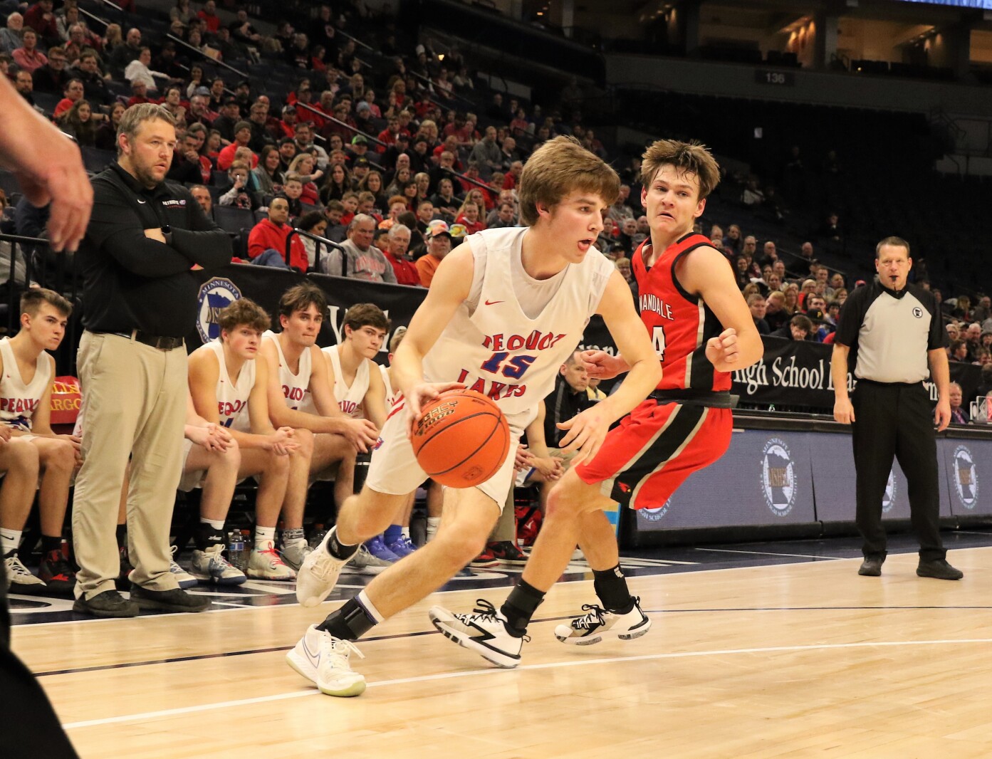 Pequot Lakes vs Annandale Class 2A State Quarterfinals Tuesday, March 22, 2022, at Target Center.