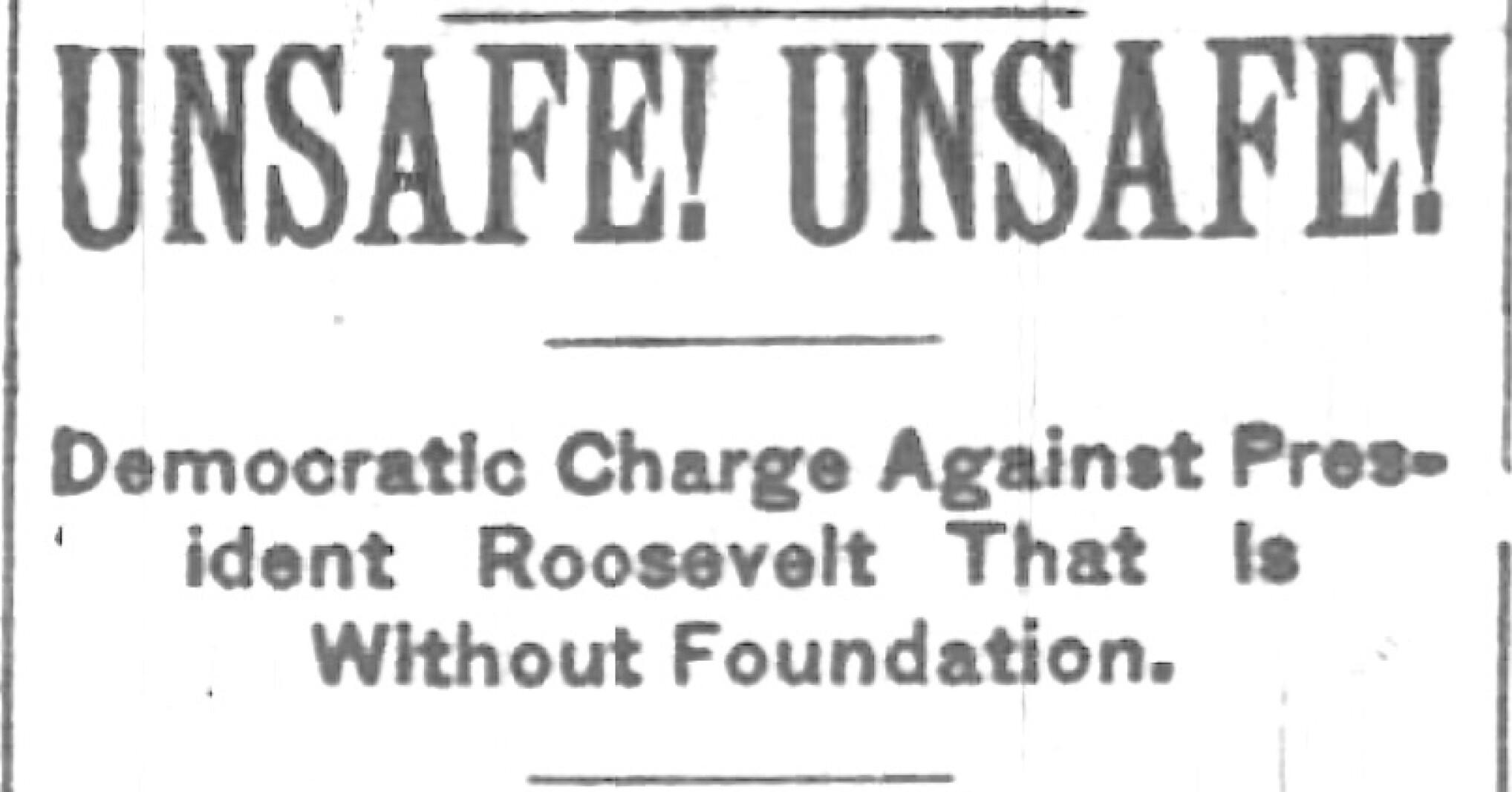 Rough Cuts: Was Roosevelt a