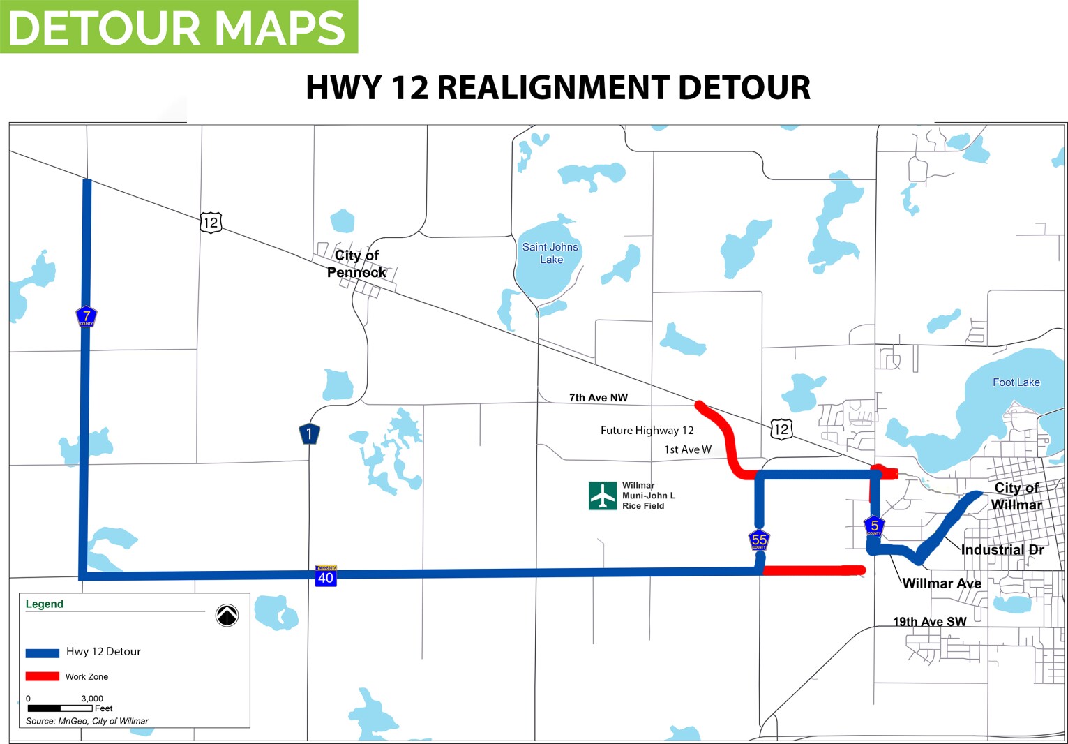 Highway 12 to be detoured as final connections made in Willmar Wye ...