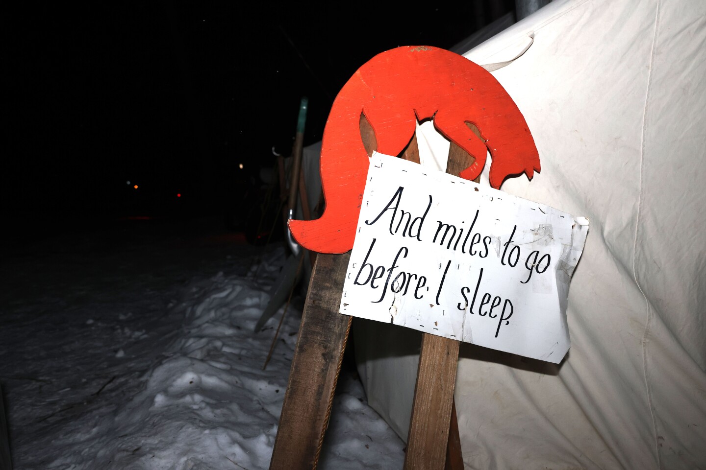 Signs at checkpoint