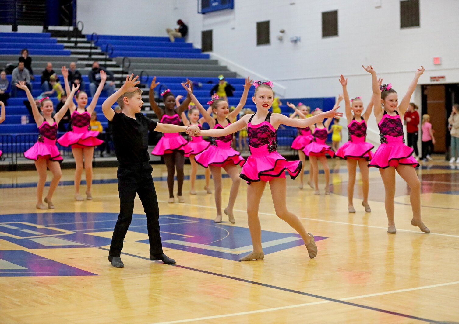Music General dancers perform at half time of the Brainerd girls basketball game against Perham.