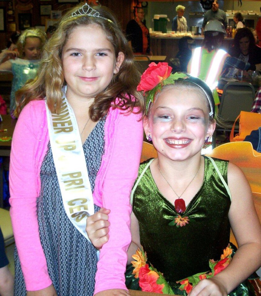 Princess Mikyla Wynn, 9, and Fairy, Debren Popkes, 10, both of Backus.Submitted photo