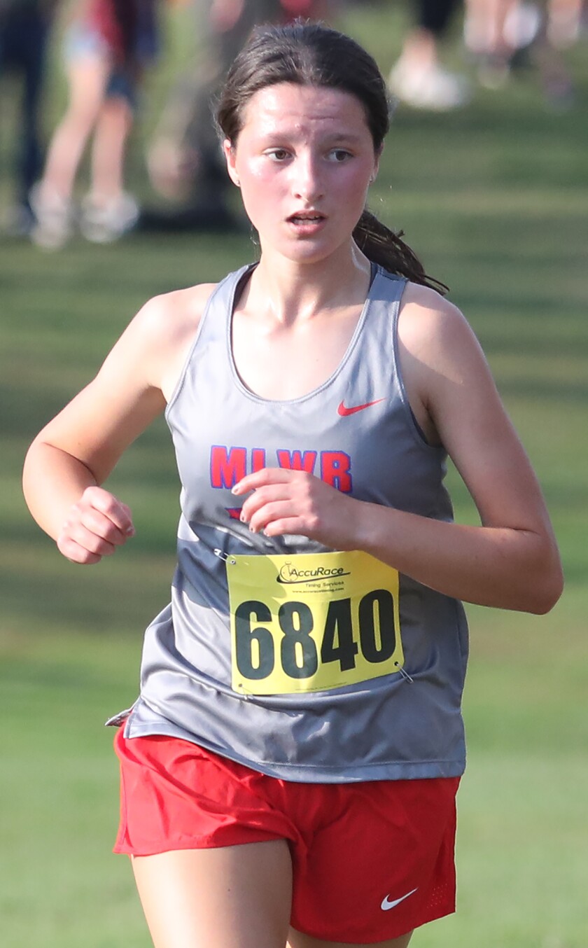Moose Lake-Willow River’s Brooklyn Wasche (6840) runs to an eighth place finish