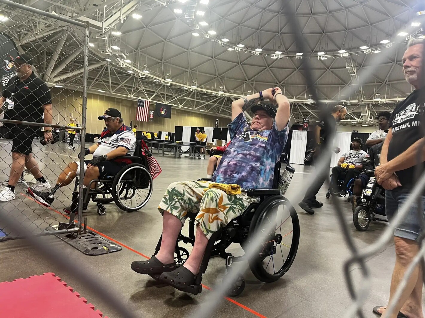 Veterans try axe throwing at National Wheelchair Games in Minneapolis