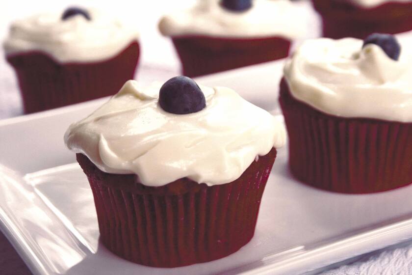 Waldorf Red, White and Blue Cupcakes