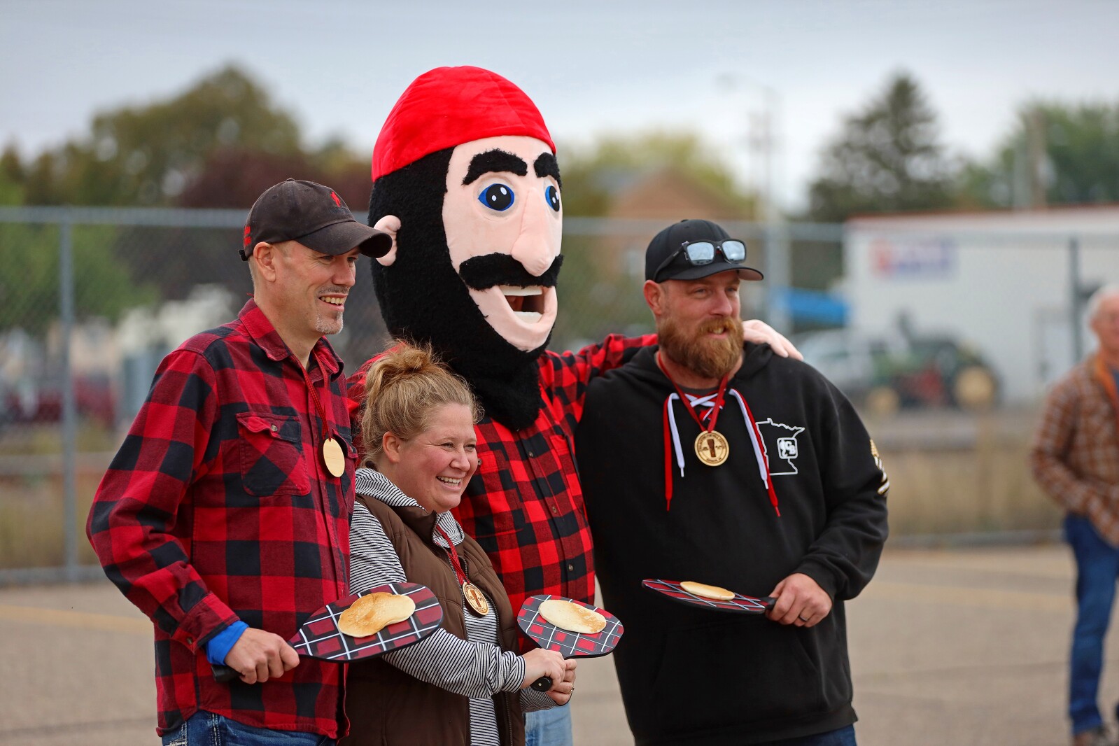 People gather downtown Saturday, Sept. 24, 2022, during the second annual Paul Bunyan Flapjack Festival in Brainerd.