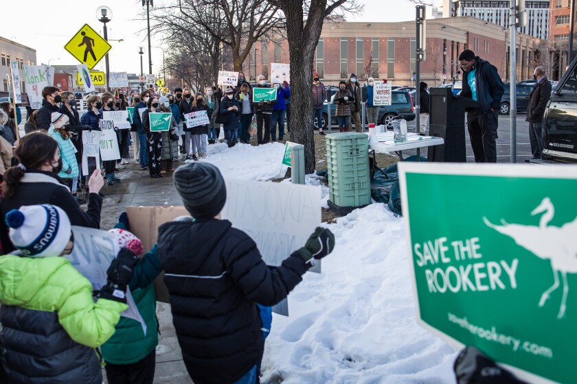 “Preservation over Profit” protest