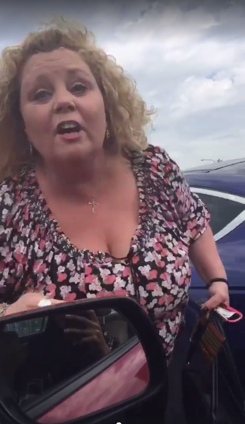 A screenshot from the video recorded Tuesday, July 25 in the Walmart parking lot on 13th Avenue South in Fargo.