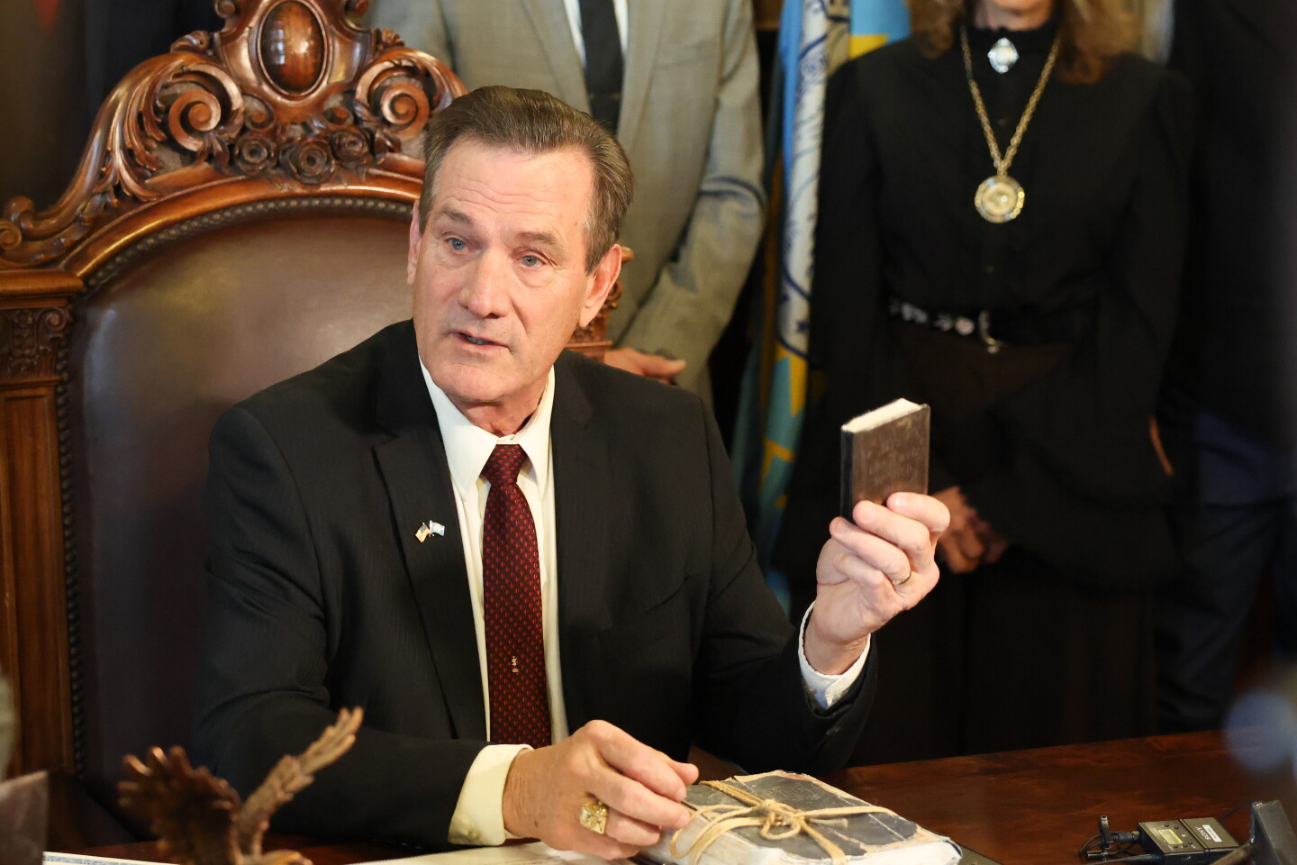 Sandy Rhoden PHOTOS: Larry Rhoden sworn in as new South Dakota governor - Mitchell ...