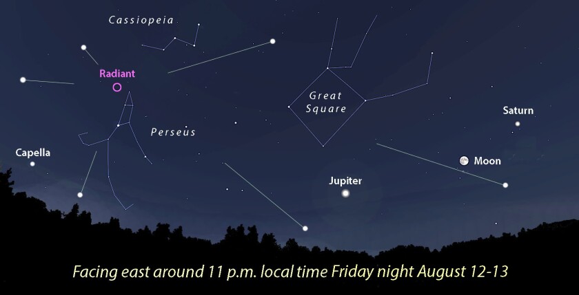 Perseid map