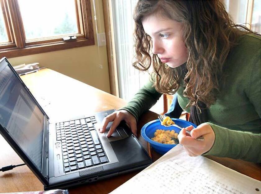 Taking a test online