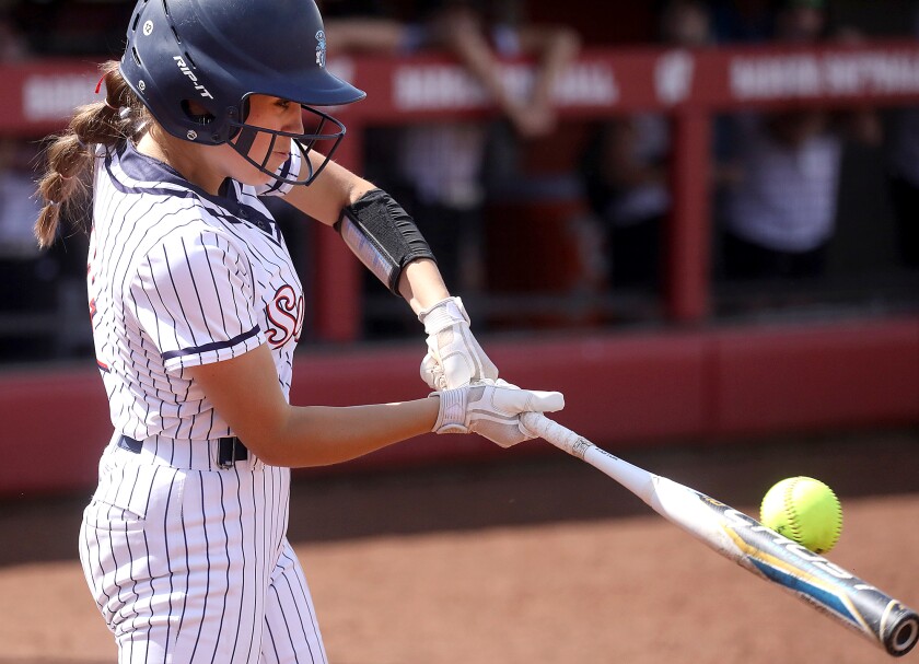 Superior’s Avery Visger (4) hits a two run double