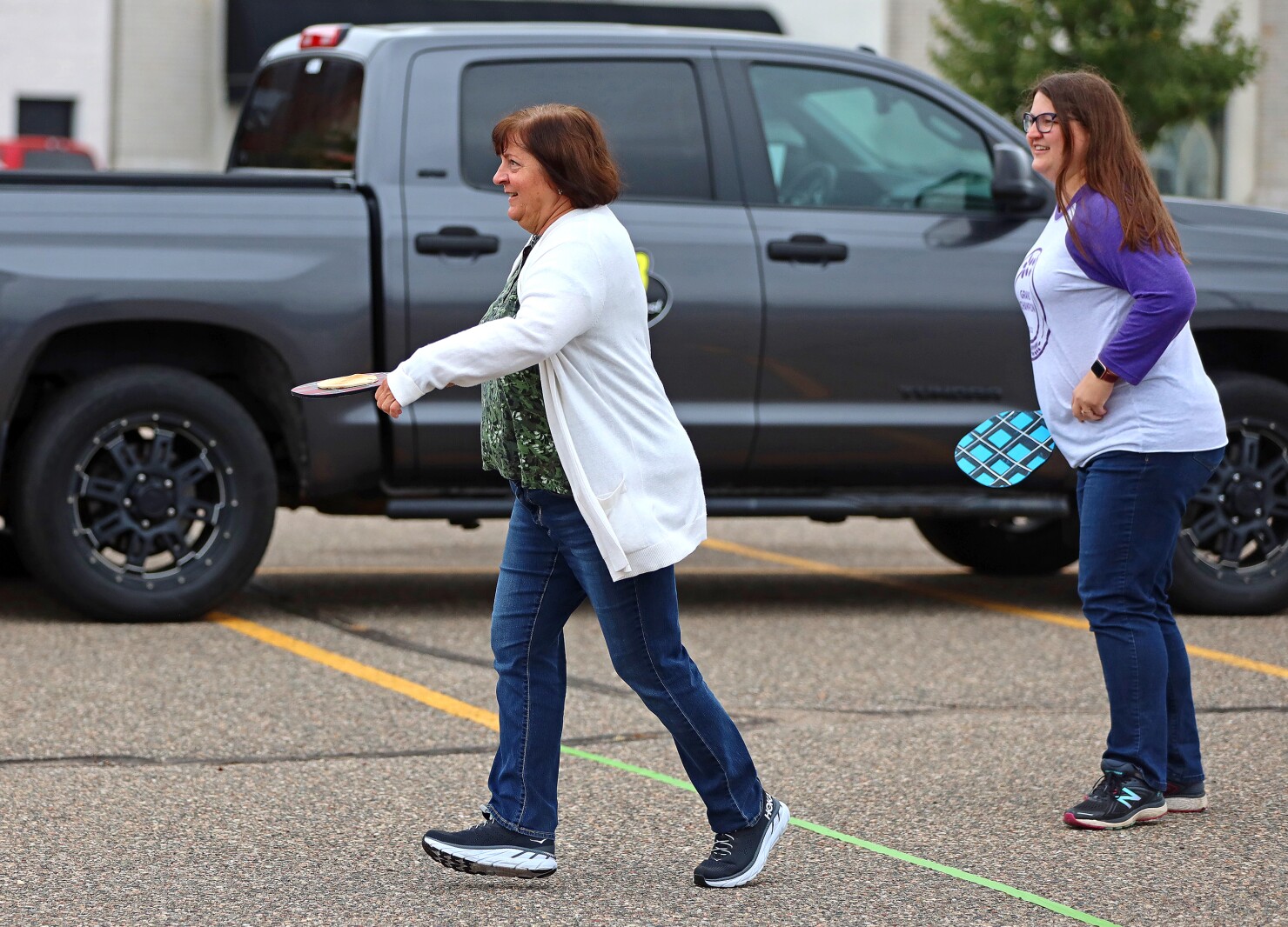 People gather downtown Saturday, Sept. 24, 2022, during the second annual Paul Bunyan Flapjack Festival in Brainerd.