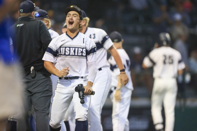 college men play baseball