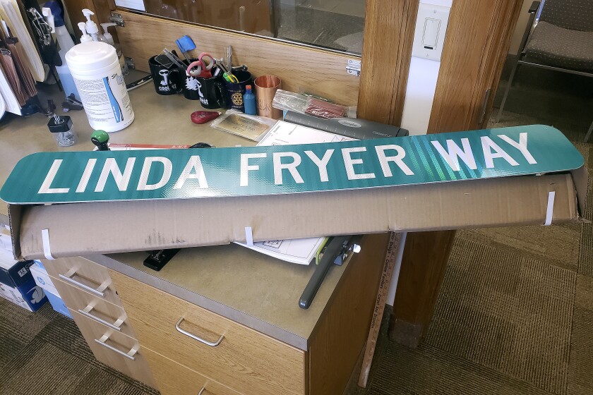 Street sign.
