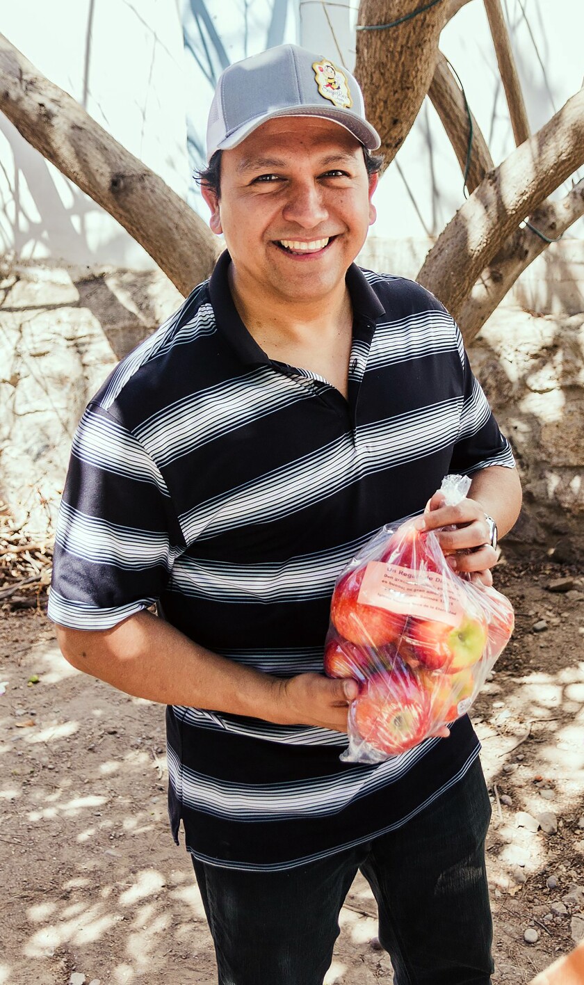 Ready with apples