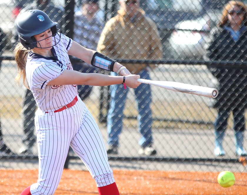 Player hits ball.